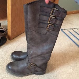 Distressed boots